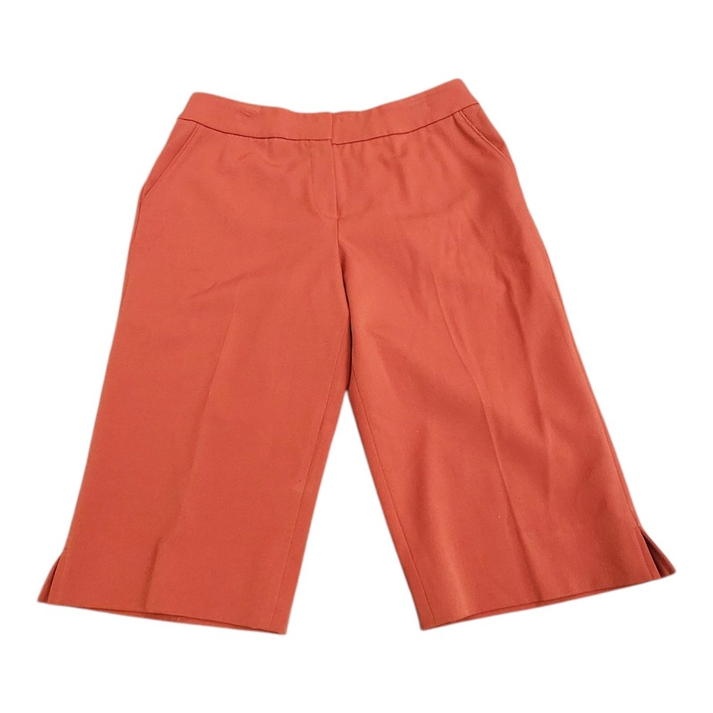 INSIGHT Size 6 Rust Wide Leg Bermuda Shorts Stretch Knee Length‎ Career Casual